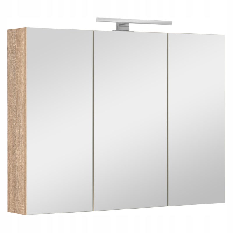 Szafka łazienkowa z lustrem oświetleniem lampką led lustrzana wisząca 80 cm