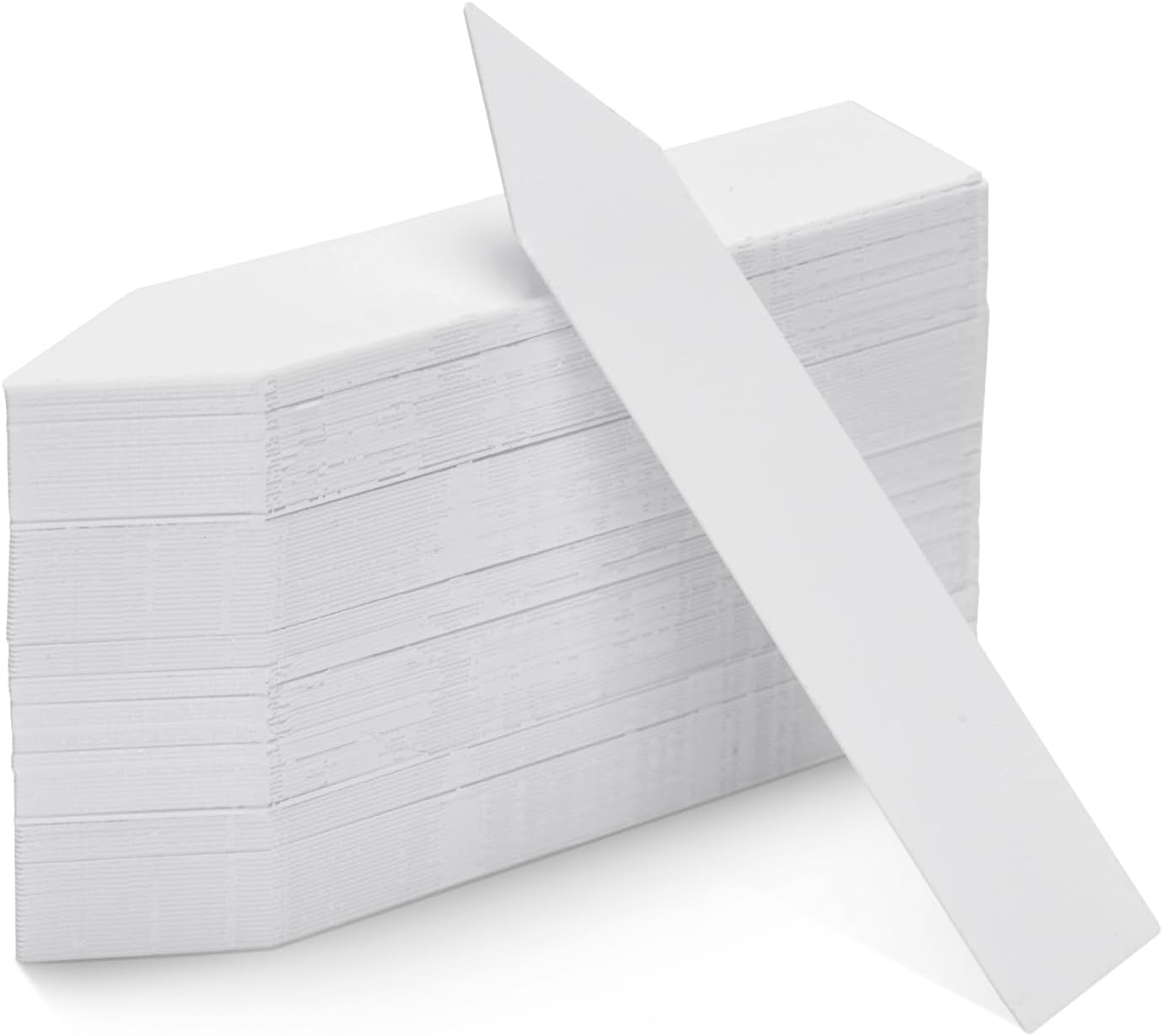 100-częściowe plastikowe etykiety do roślin, białe plastikowe etykiety ogrodowe 10x2 cm