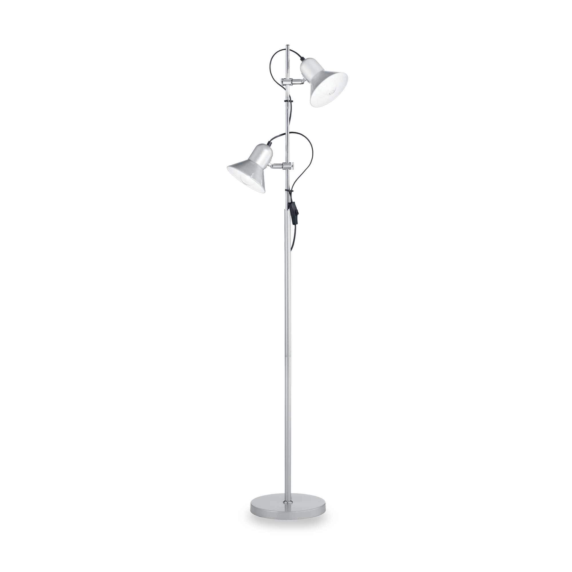 Ideal Lux  Lampadaire Argent Polly 2 Ampoules , Leroy Merlin