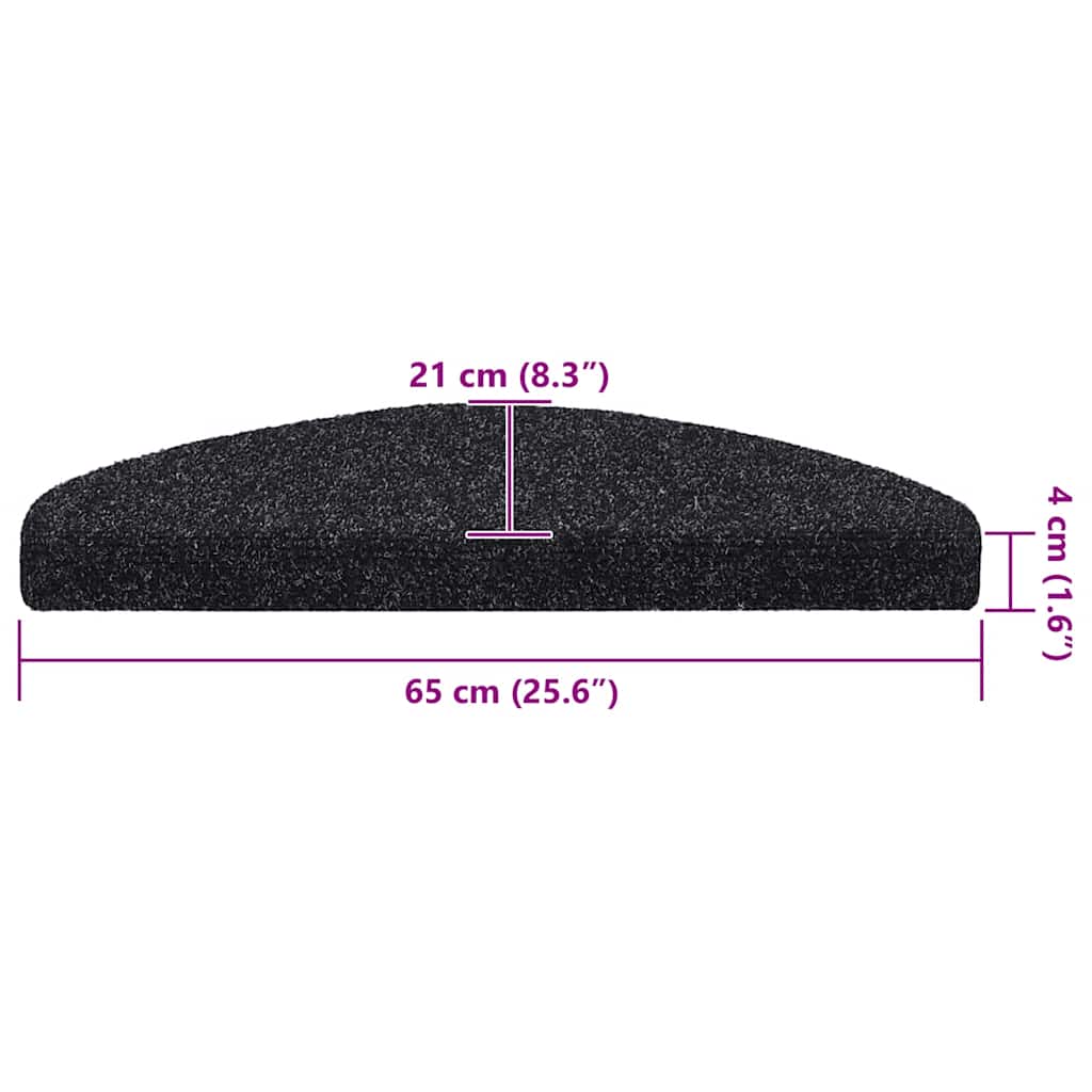 Tapis d'escalier autocollant 20 pcs | Paillasson d'escalier | Tapis de marche noir 65x21x4 cm CFW999467 - 8