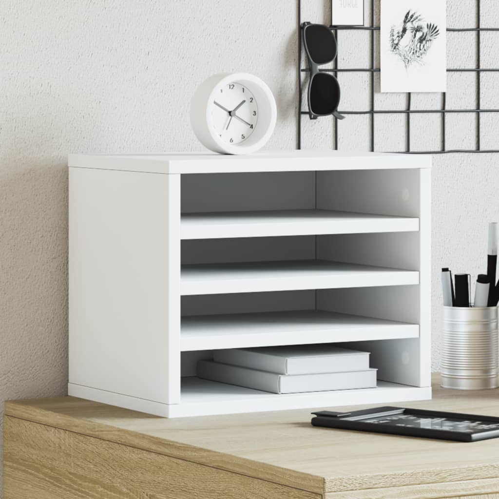 Organisateur de bureau gris béton 36x26x29,5 cm vidaXL