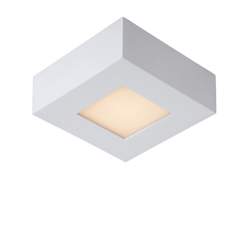 Plafon kwadratowy BRICE LED 8W Ciepła biel 461lm biały wym:3,9x10,8x10,8cm IP44 Lucide