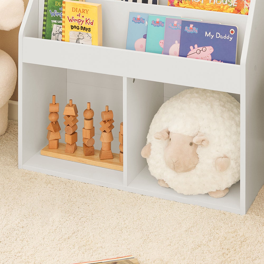 Bibliothèque pour Chambre enfant en MDF Blanc H. 80 x l. 73 x P. 30 cm - 5