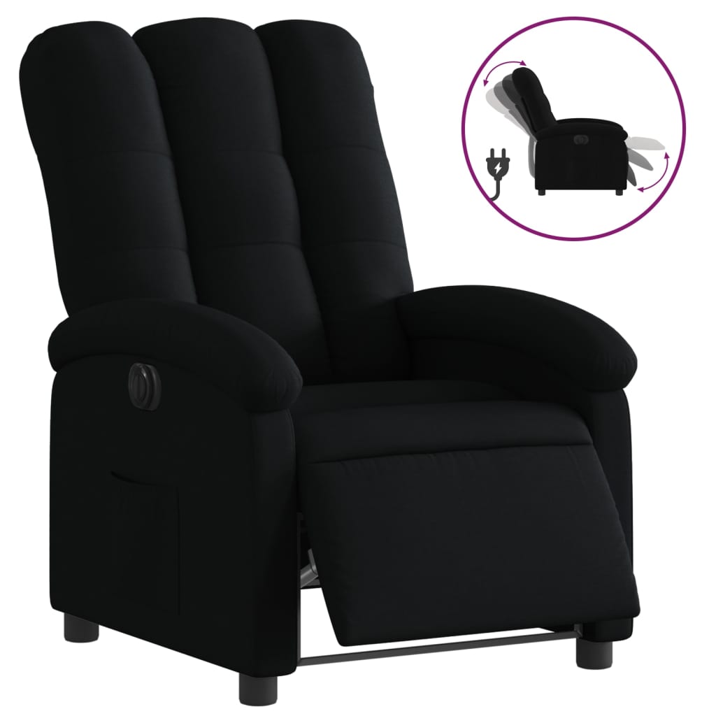 Fauteuil inclinable électrique Noir Tissu vidaXL - 2