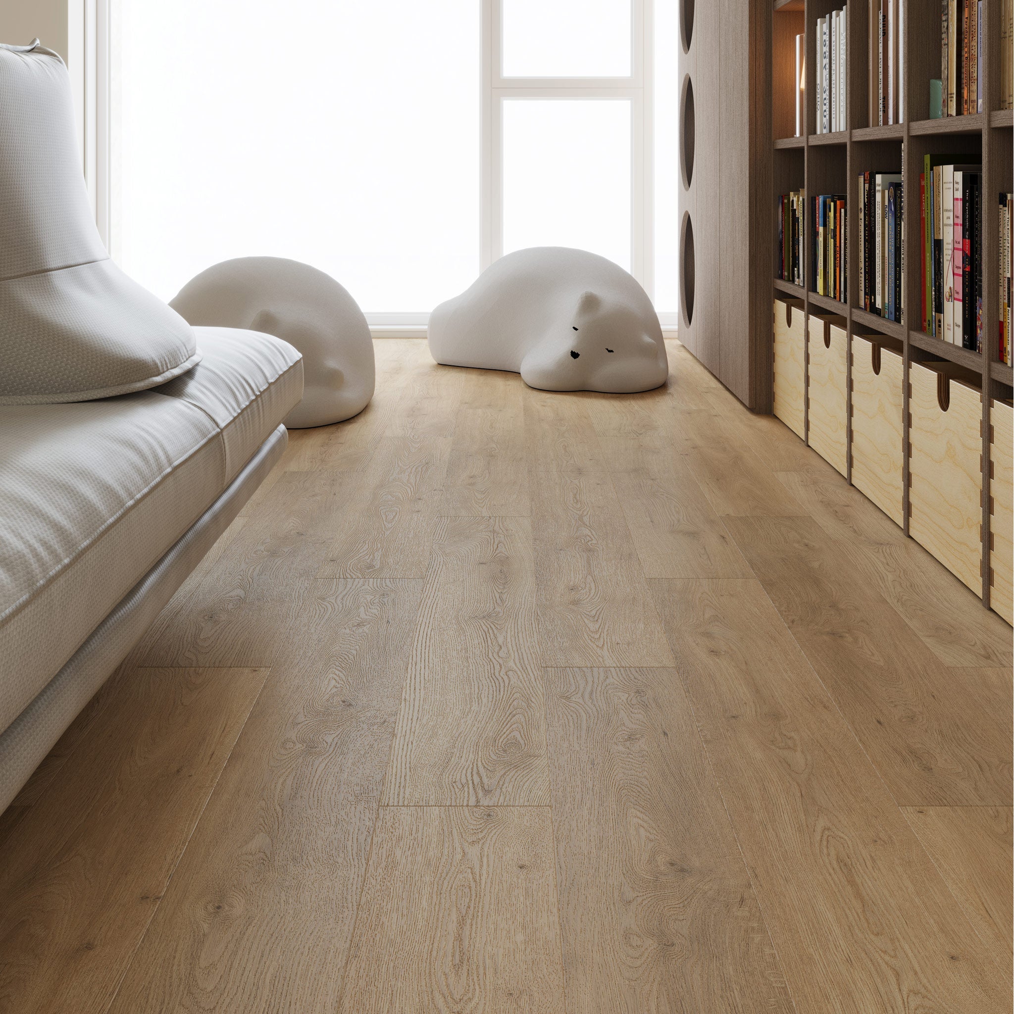 FLOOREVER - Lame PVC clipsable forte - Sous-couche intégrée - 30 Clic Rigid - Épaisseur 5 mm - Chêne miel - 6