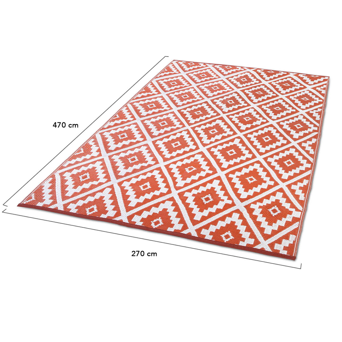Tapis extérieur BAHAMAS terracotta 270 x 470 CM - 5