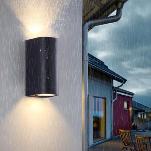 Projecteur LED Double 2x20W Extérieur Blanc Chaud 3000K - IP65 IK10 Pour Jardin, Allée, Garage (sans Détecteur)