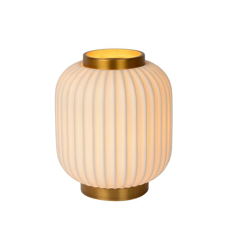 Lampa stołowa GOSSE złoto-biała 1xE14x40W Lucide