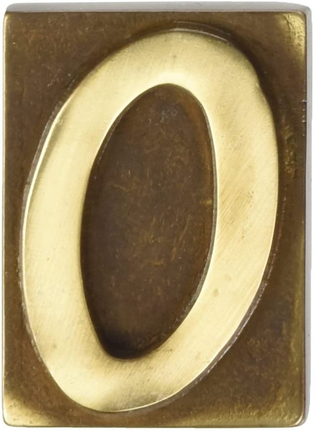 VUMME SRL - NUMERO CIVICO IN OTTONE FINITURA BRONZATA N. 0