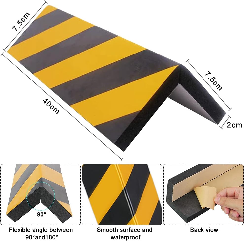 4 Pièces Protection d'Angle Garage Adhésives Protection Murale Garage Voiture 40cm Protection Garage Mur Mousse Protection Garage Pare Choc Protecteur - 2