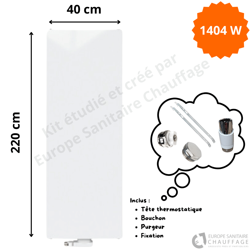 Radiateur Acier H.220 x L.40 cm Vertex Plan Stelrad 1404W T21 Leroy — free download