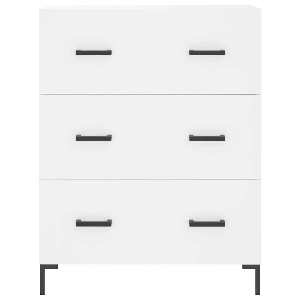 Buffet haut Blanc 69,5x34x180 cm Bois d'ingénierie - 8