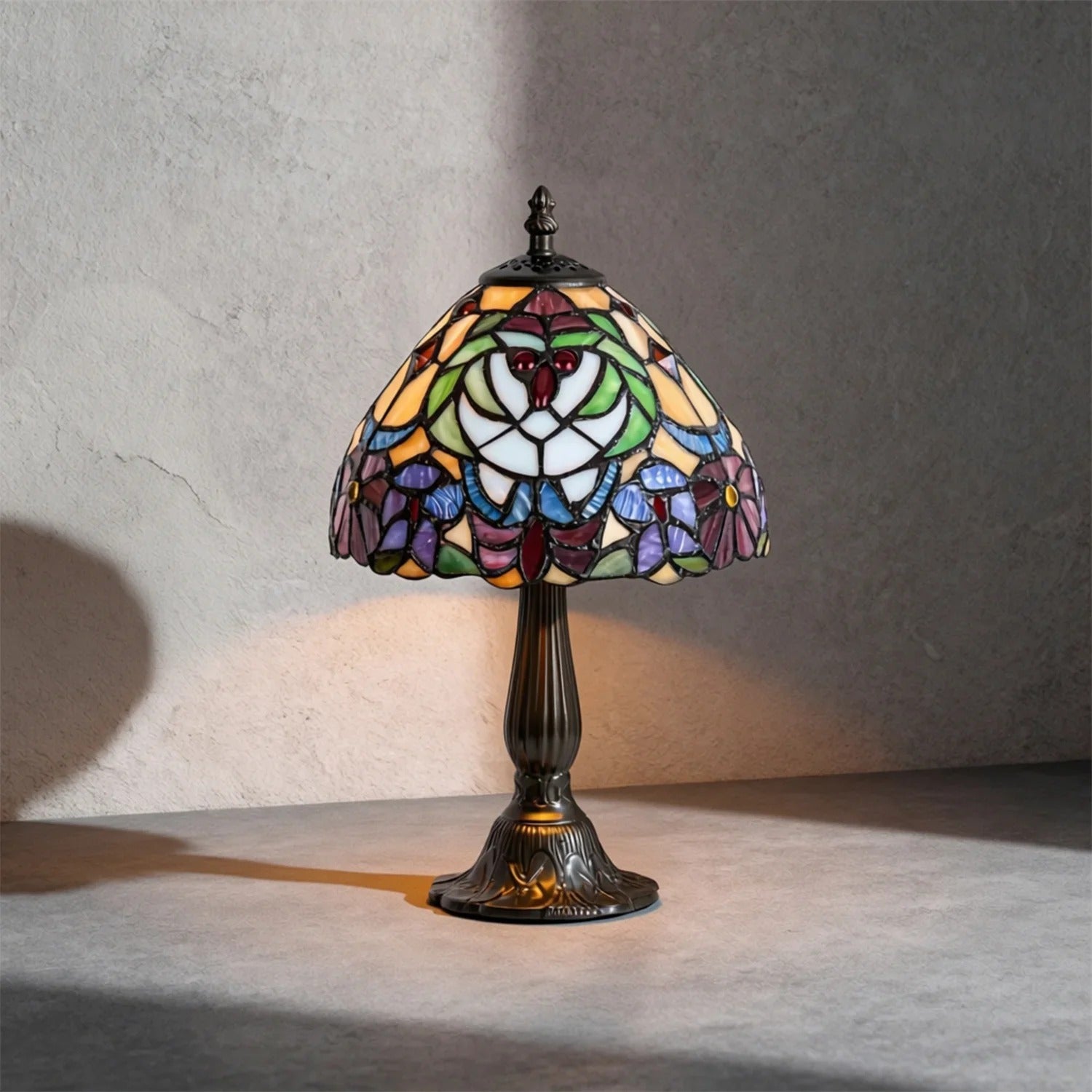 Lampka stołowa witrażowa tiffany brąz E14 Mirella 8089 Rabalux
