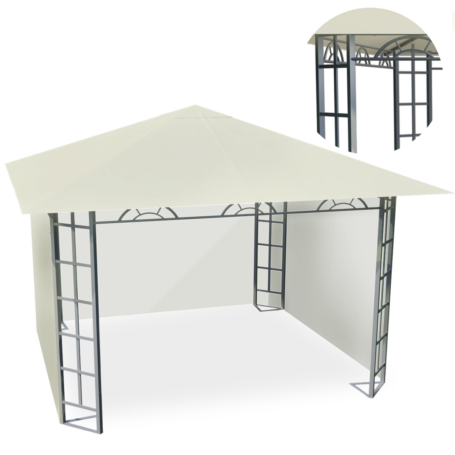 Pawilon namiot ogrodowy imprezowy 3x3m 4 ściany Plonos