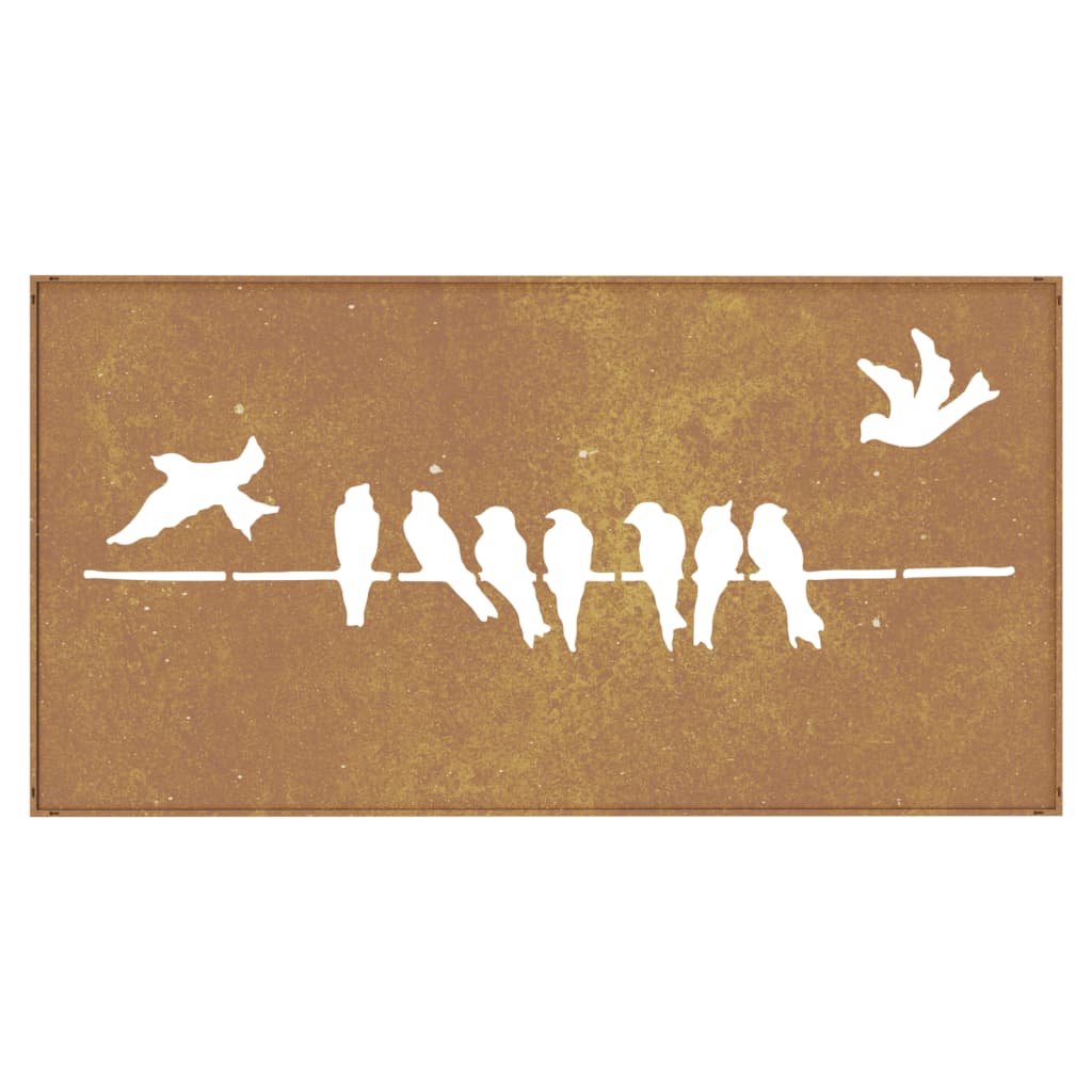 Maison Exclusive - Décoration murale jardin 105x55 cm acier corten design d'oiseau - 5