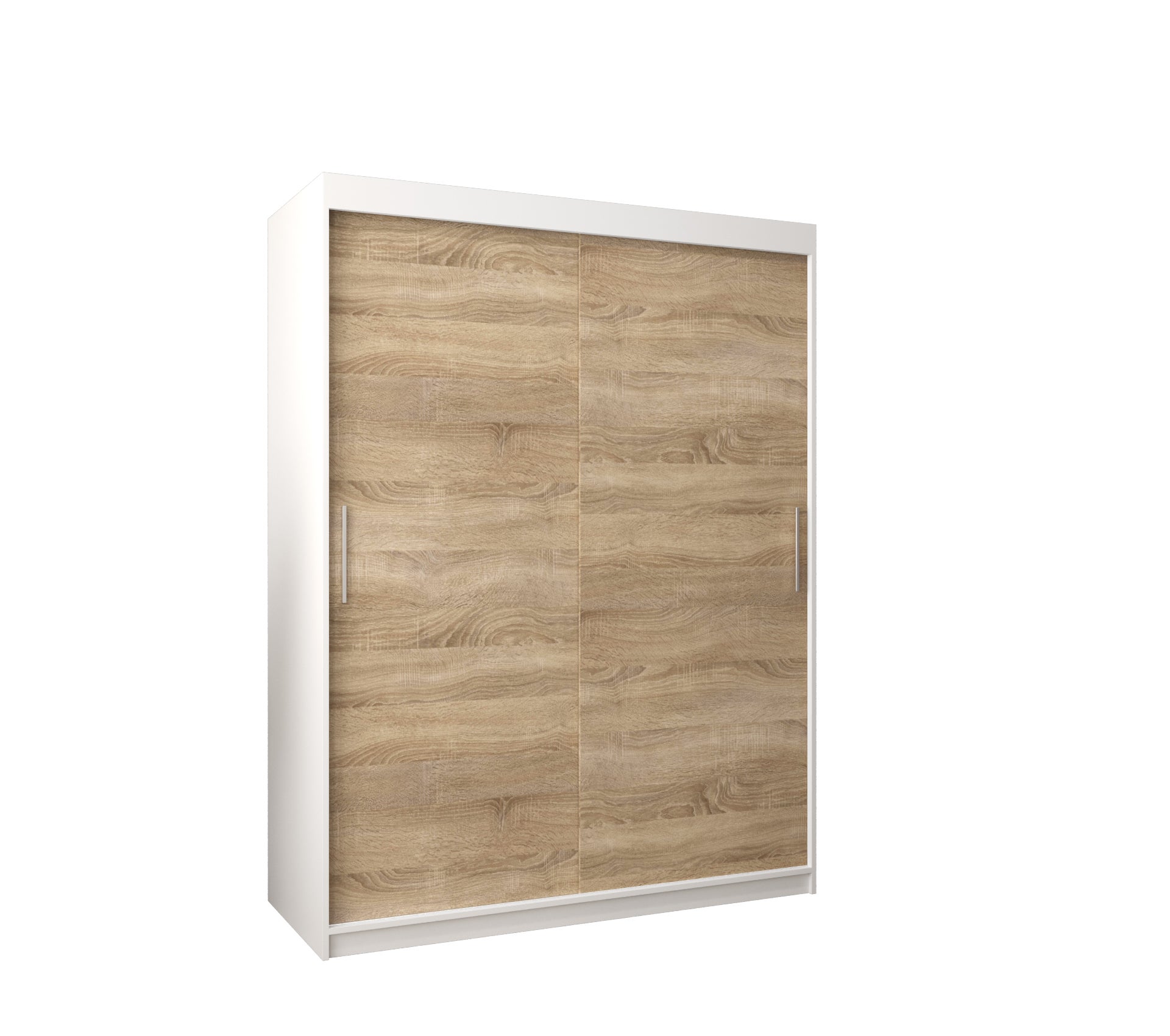 Szafa przesuwna garderoba TOKYO 150 x 62 x 200 cm Biały + Sonoma - Abiks Meble