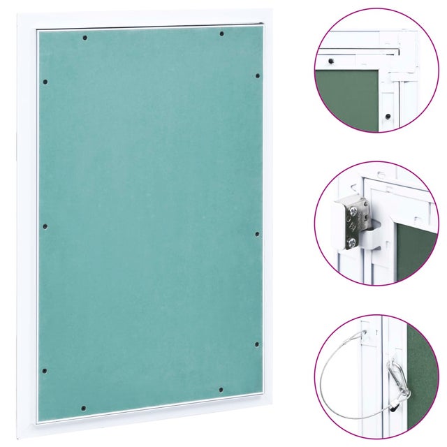 vidaXL Panel rewizyjny z aluminiową ramą i płytą z gipsu, 300x600 mm