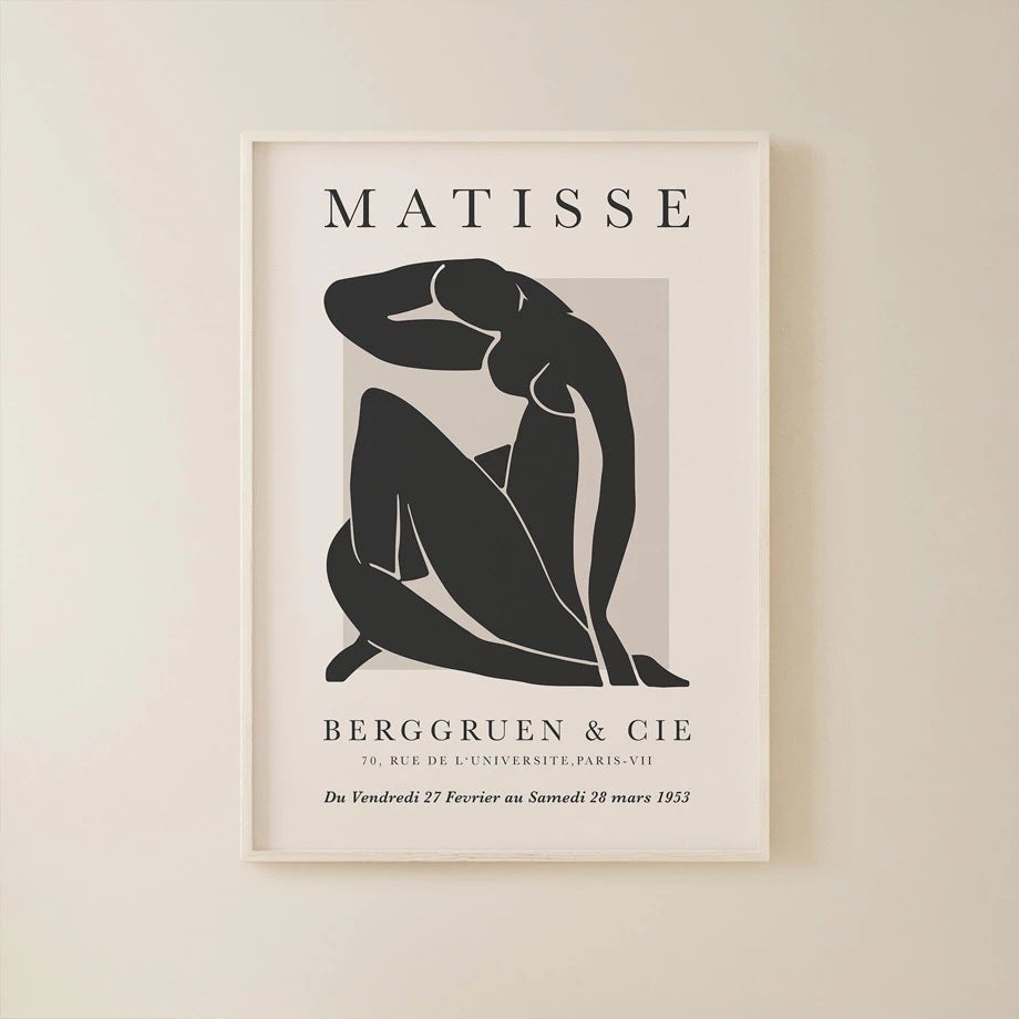 Ensemble de 2 (20 × 30 cm) Impressions sans cadre, Henri Matisse Toile Botanique Abstraite Nordique Salon Chambre HD Peinture Murale Aérographe Décora - 4