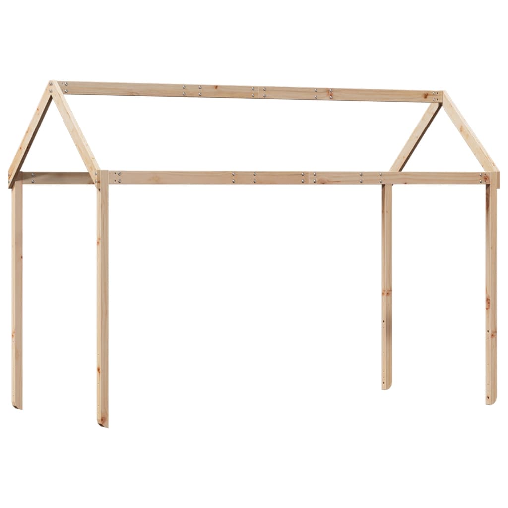 Lit superposé avec toit 90x190 cm bois massif de pin - 6