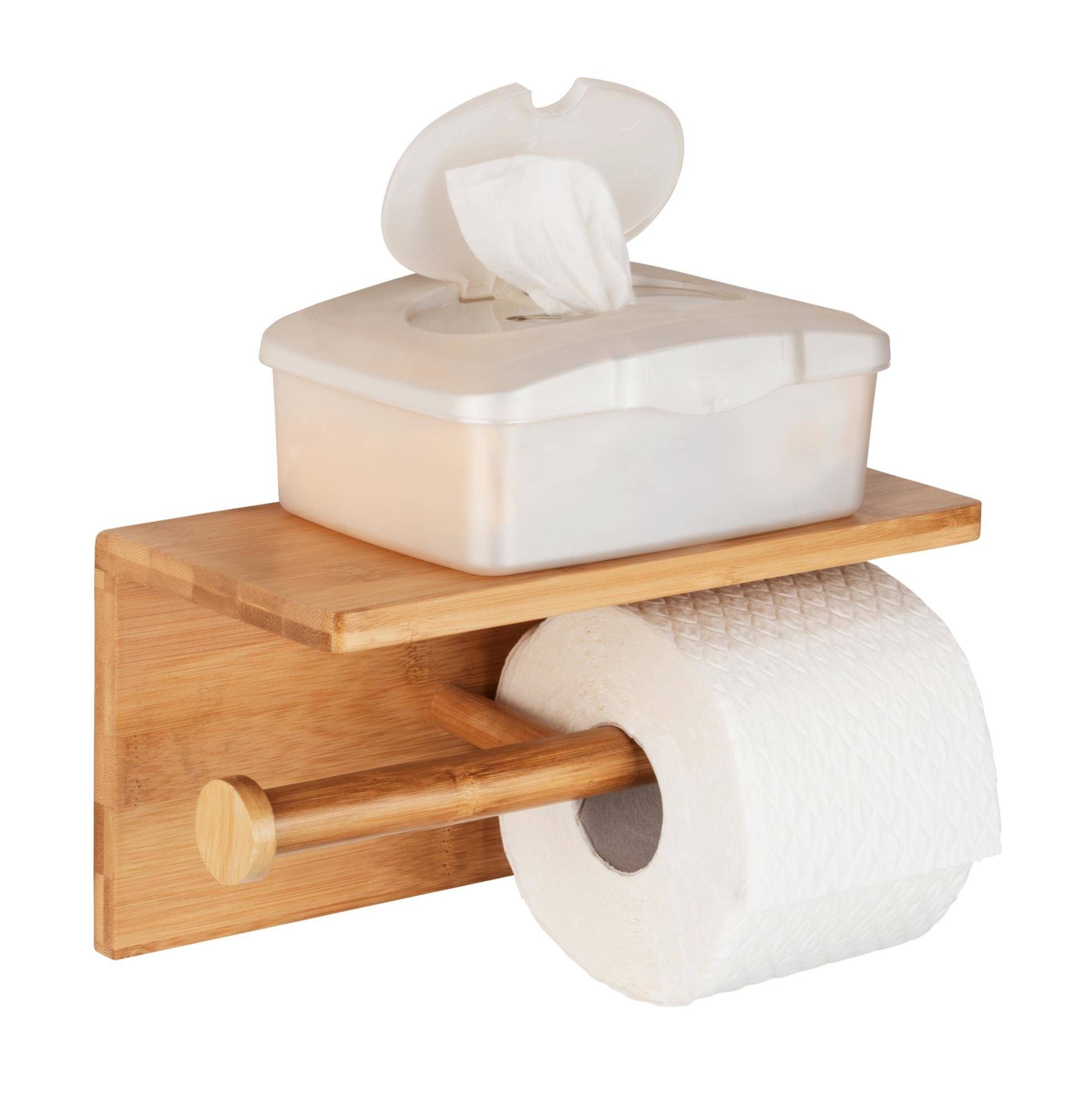 Portarotolo Di Carta Igienica Con Finestra - Contenitore Stretto In Tessuto E Legno, Capiente Per 12 Rotoli, Organizer Per Bagno E Cucina
