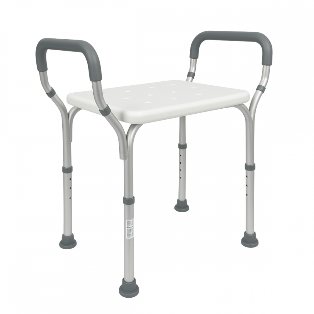 Tabouret de Douche Réglable, Chaises de Baignoire Antidérapantes en Aluminium avec 8 Réglages de Hauteur et Free Assembly Sans Outils, Capacité de 300 Lb
