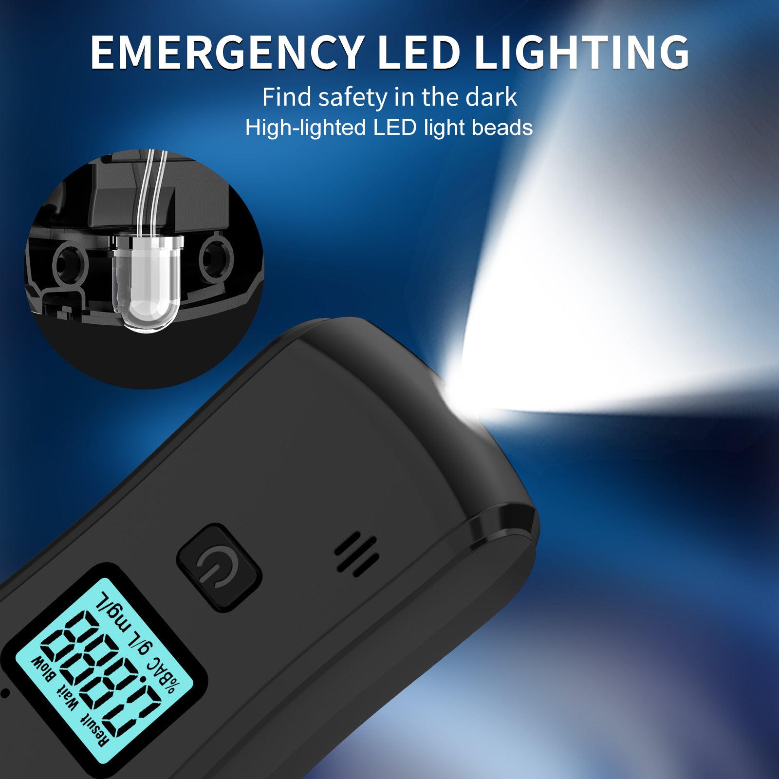 Ethylotest Electronique, Ethylotest,Homologué NF avec écran LCD Bleu Numérique, Ethylometre Portable pour la Maison et Les Fêtes - 5