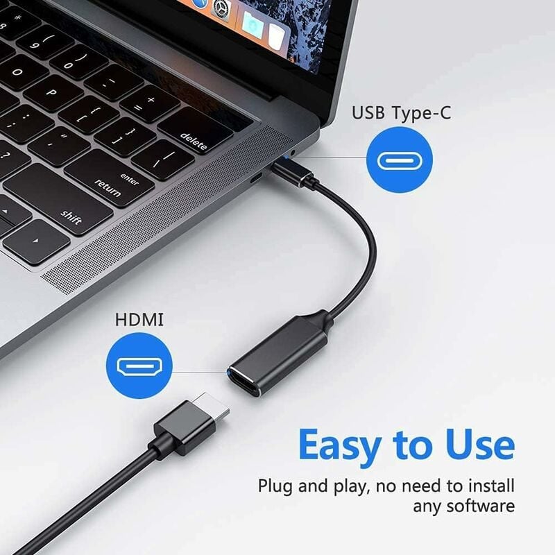 ABLEWE Adattatore Da USB 3.0 A HDMI, Cavo Convertitore Da HDMI A - Foto 3