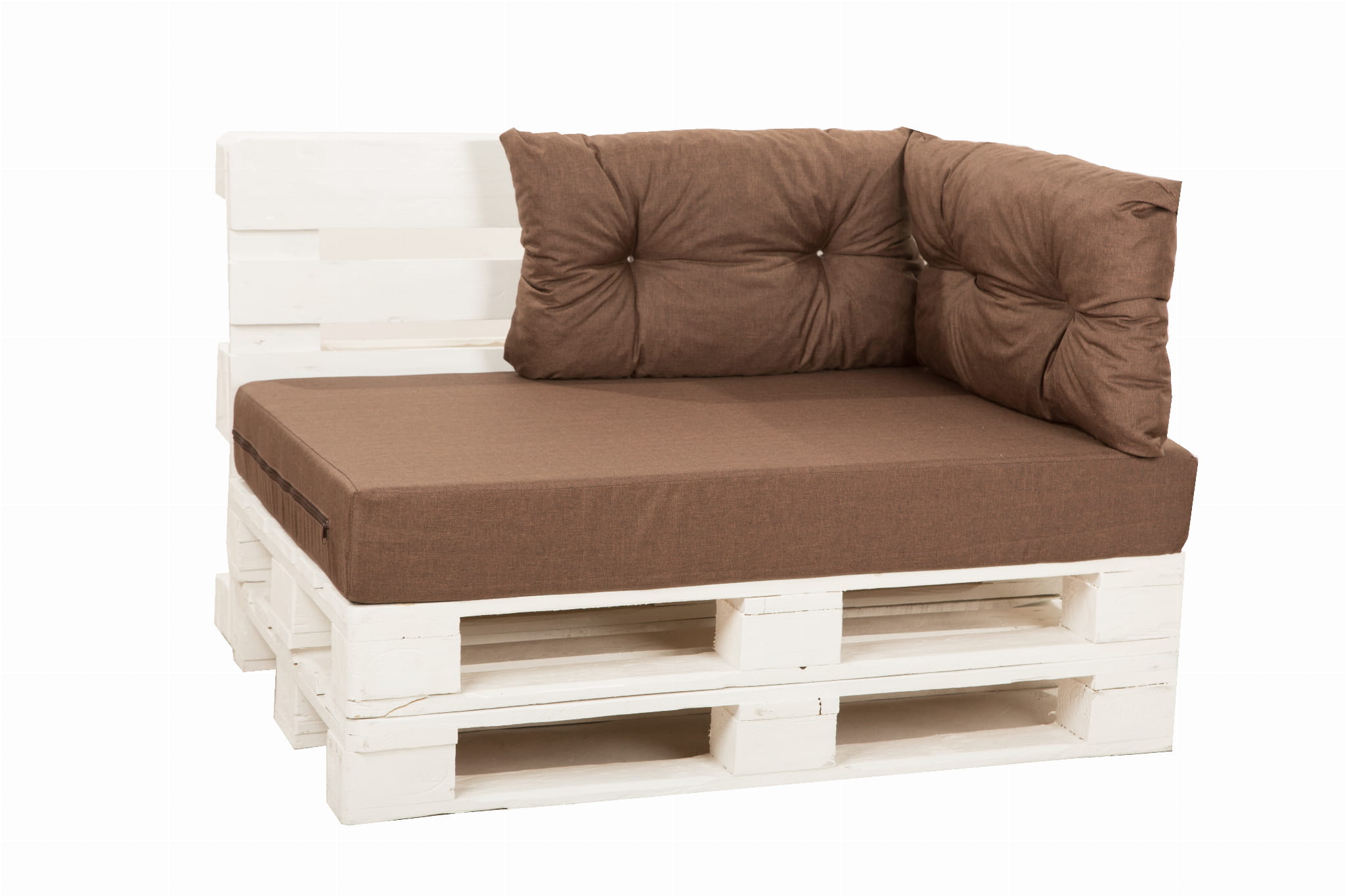 Coussin palette 120x50x10cm assise et dossier 2x 60x40cm, coussin palette Marron, lot de coussins jardin, lot de coussins pour salon de jardin - 2