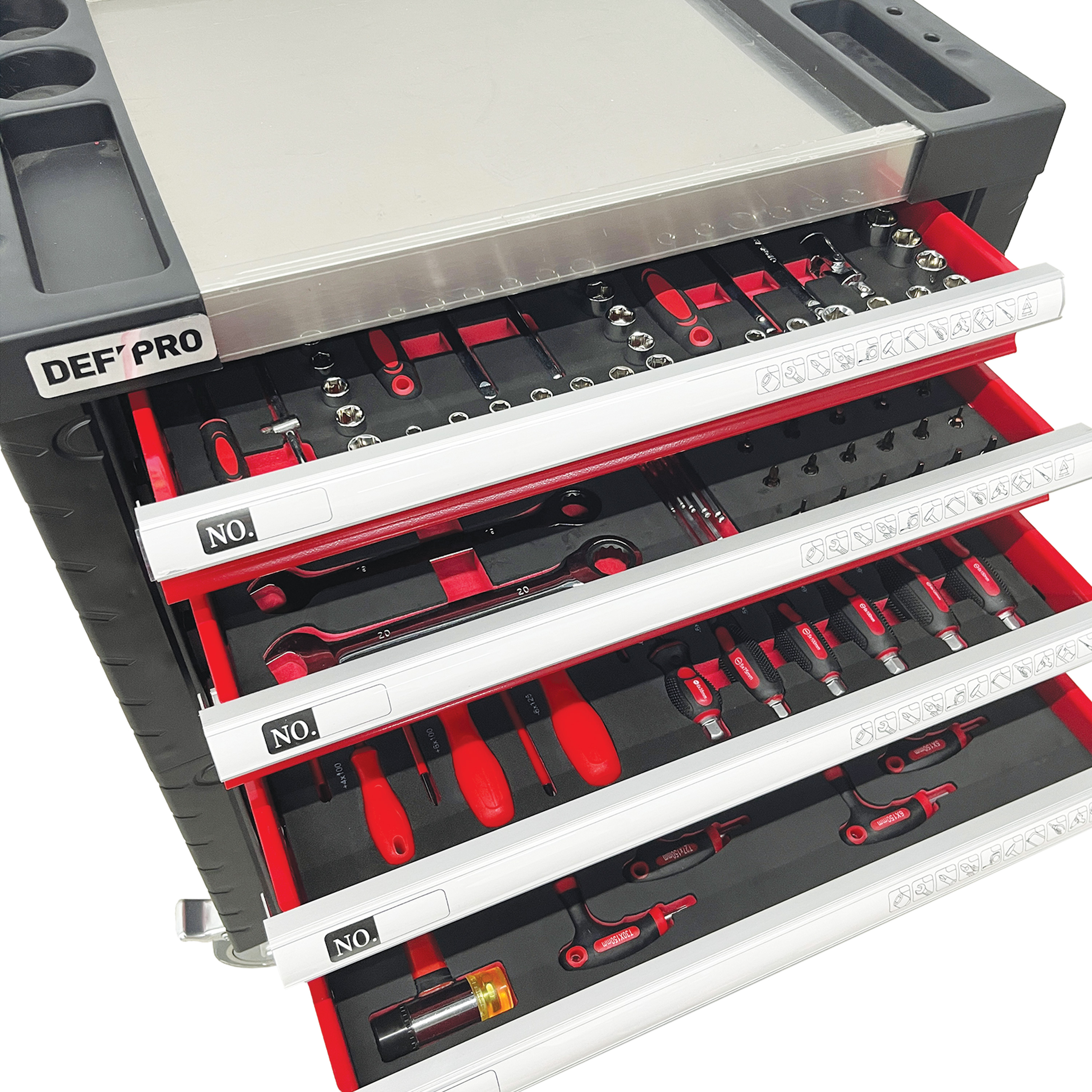 Servante d'atelier DEFPRO 7 Tiroirs Avec 173 outils - 4