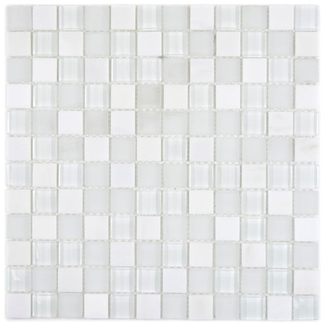Mosaïque noir et blanc 30x30cm Glina