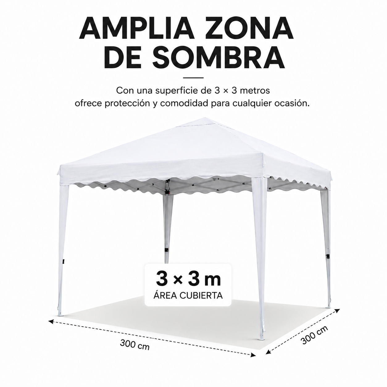 Carpa Impermeable 3x3 m Plegable - 3