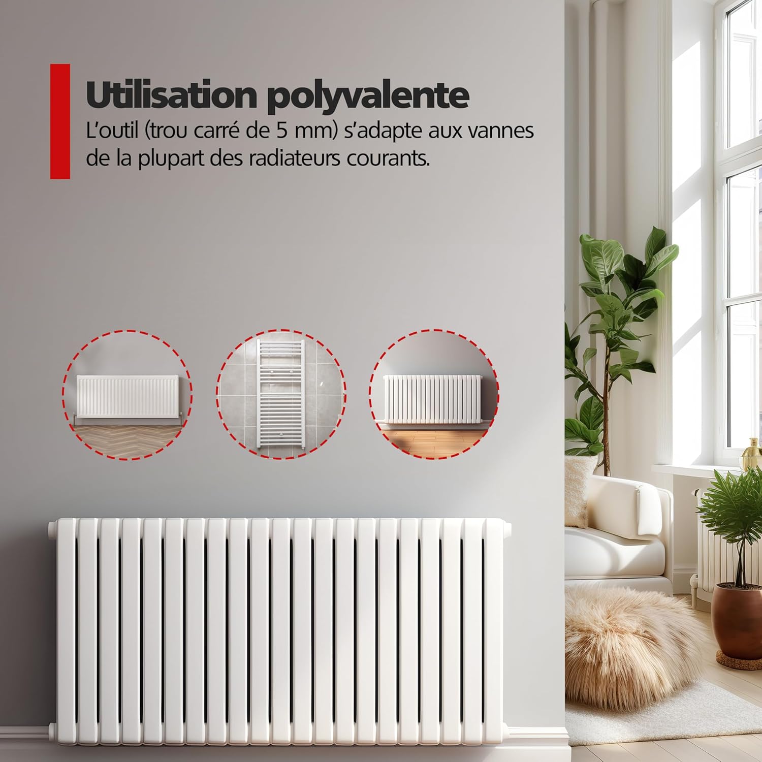 30-częściowe srebrne klucze odpowietrzające do grzejników - Wytrzymałe aluminiowe klucze odpowietrzające - Klucze odpowietrzające do wielu grzejników - 5