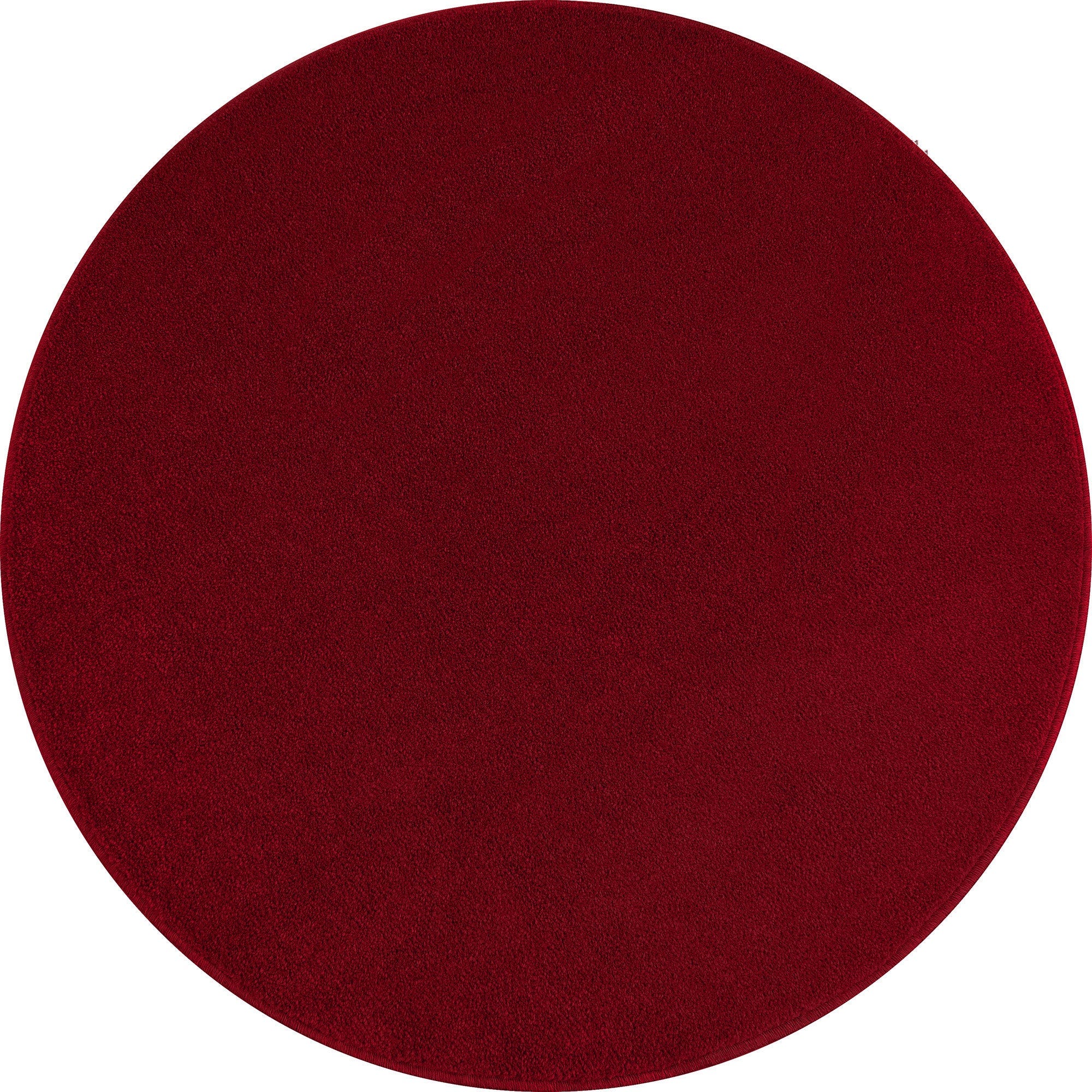Tapis Rond uni de Salon Chambre Relax Sobre et Epuré - Rouge 160 x 160 ...