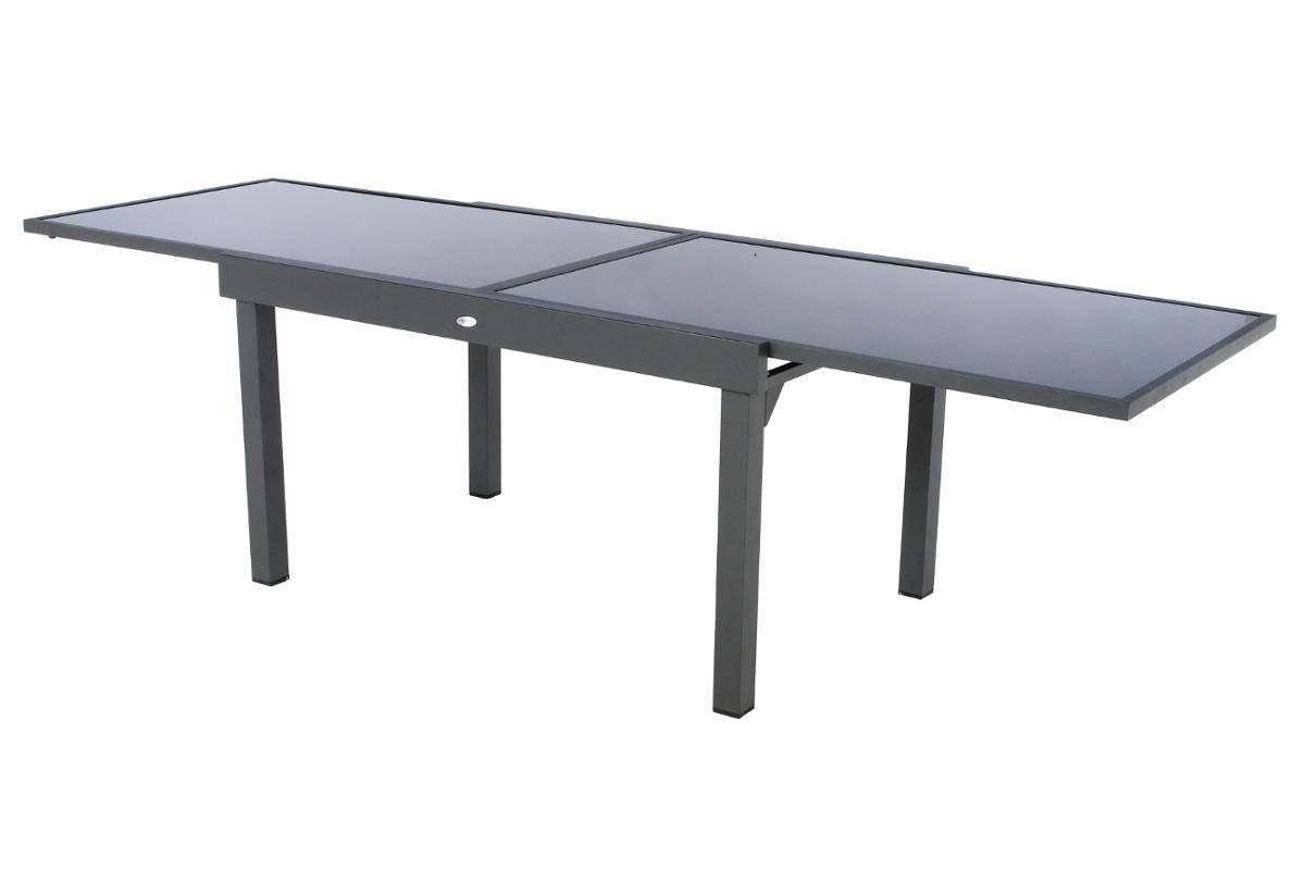 Table de jardin extensible Piazza Anthracite & Graphite - Hespéride - 6