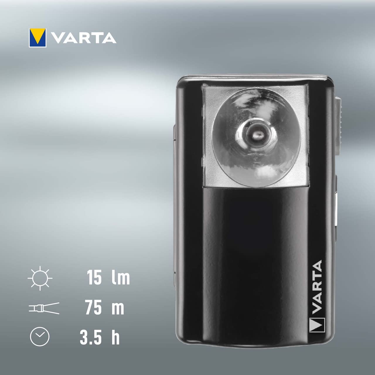 Varta - Boîtier Métal Palm Light 4,5v Pile 3r12 Non Incluse - 8