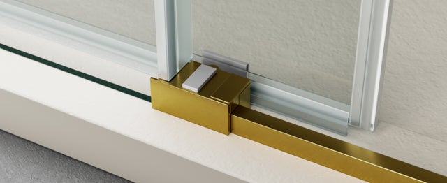 MAMPARA DE DUCHA 2 FIJOS + 2 CORREDERAS 132-142 cm. MODELO: BASICA ORO