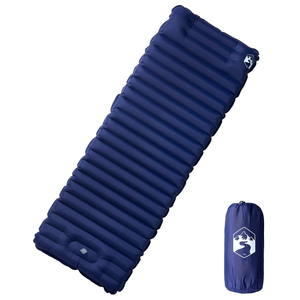 Tixexo Matelas Camping Autogonflant Tapis de Sol Camping Matelas Autogonflant 1 Personne,Tapis de Couchage Gonflable avec Pompe à Pied,13CM épais, Peut être épissé, Plein Air Randonnée (Bleu
