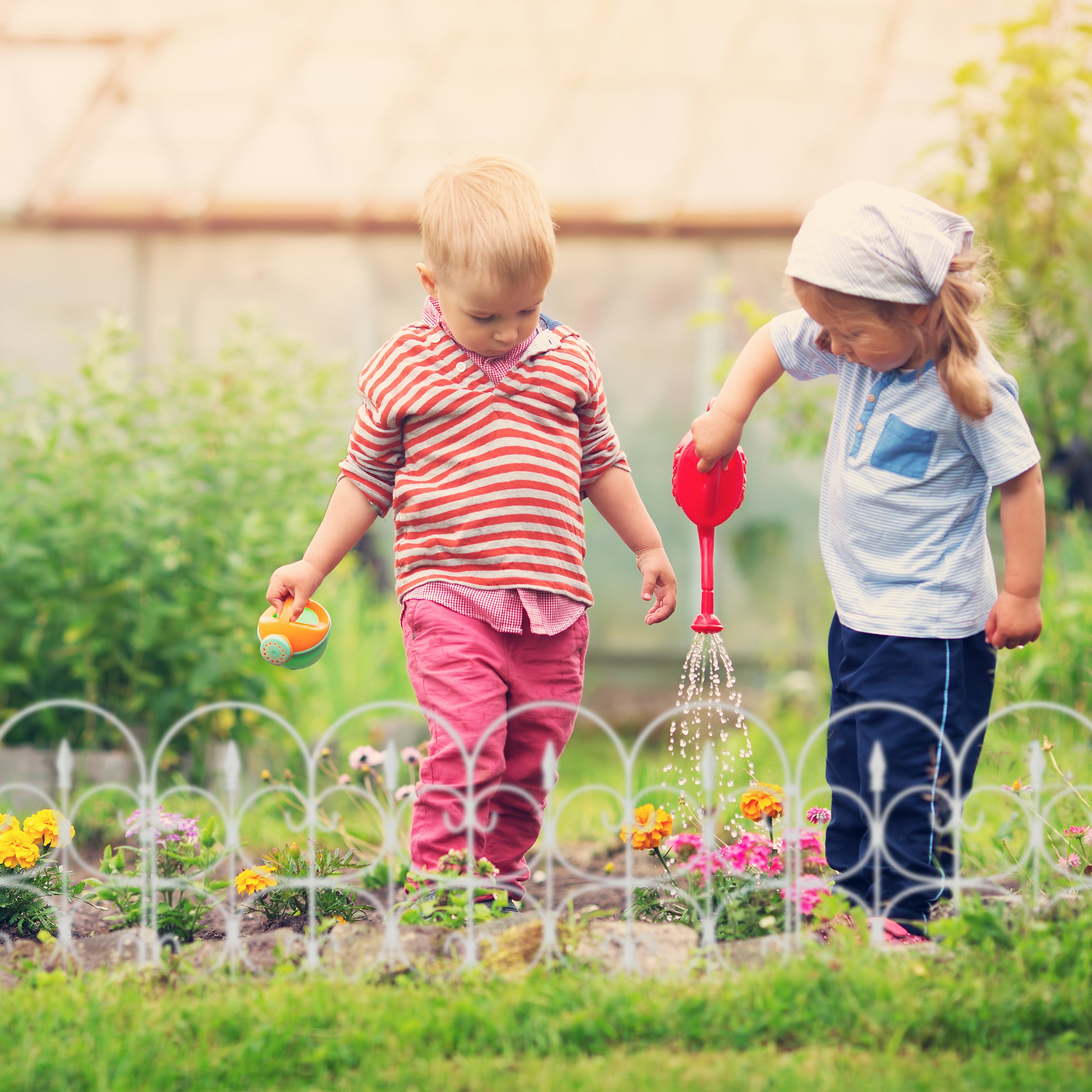 12x Bordure de jardin plastique, Clôture gazon 30 cm, 6 éléments, 4 m, parterre massif pelouse, piquet - 3