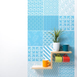 20 Autocollants Carrelage Mosaïque 15x15cm - PVC - Pour Cuisine & Salle De Bain - Facile à Poser