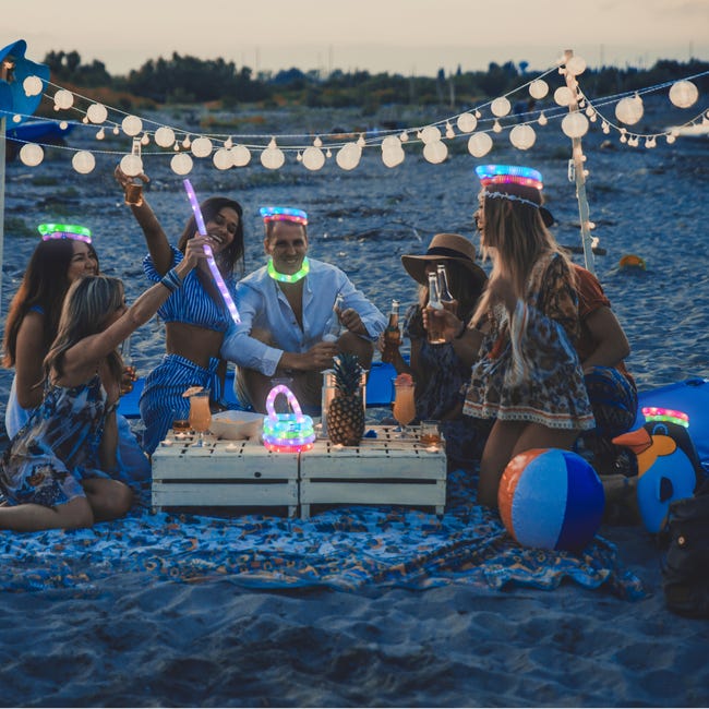 Glowtopia Bastoncini Luminosi Da 15 Cm, Colore Blu, Confezione Da 25 – Per Feste, Concerti E Notti Magiche