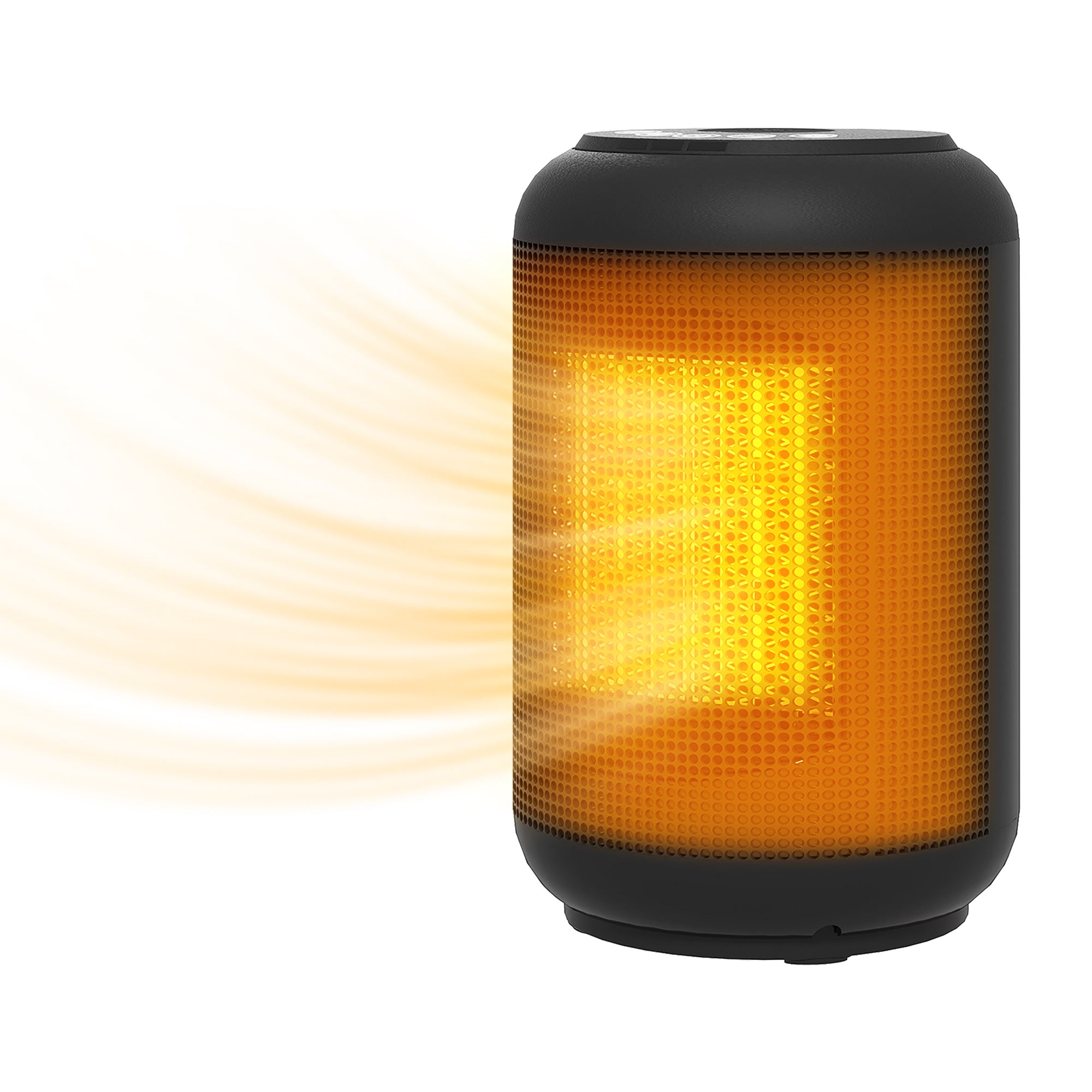 Chauffage soufflant 1500 W, 3 modes, minuterie 24 h, protection anti-basculement et anti-surchauffe, 14 x 14 x 21,5 cm, noir - 2