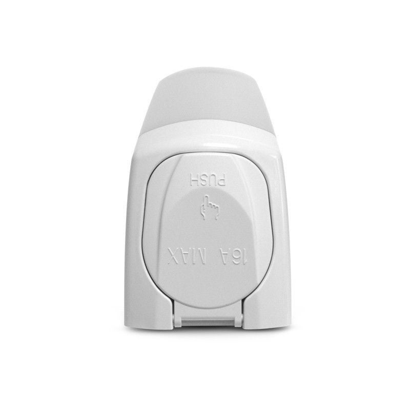 Réglette Salle de Bain S19 - ABS Blanc - IP44 - Bouton & Prise - 439mm - 4