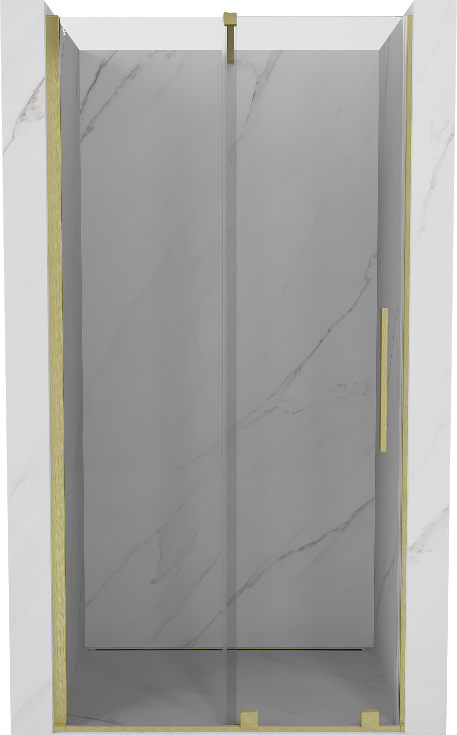 Mexen Velar drzwi prysznicowe rozsuwane 90 cm, transparent, złote szczotkowane - 871-090-000-01-55