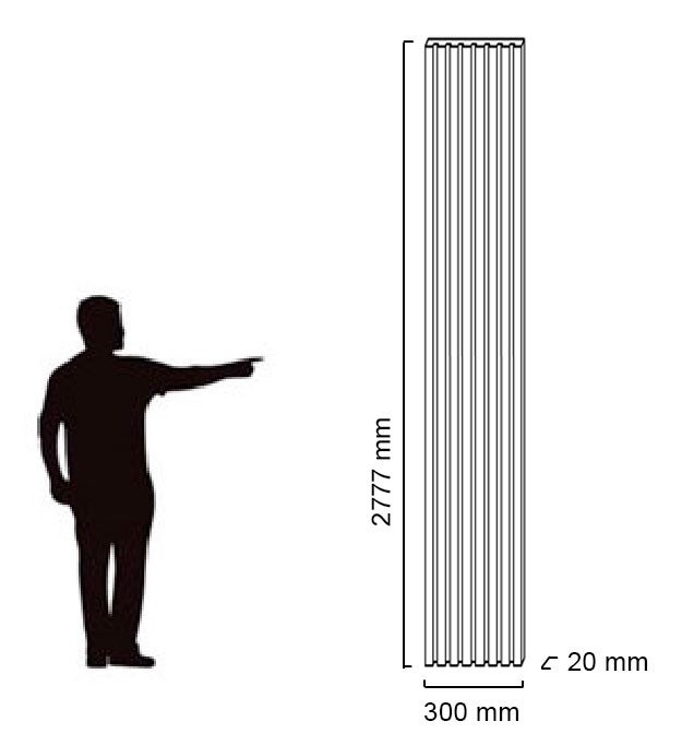 Lot de 2 Panneaux Muraux effet 3D - 2,70M : Maestro Latt (Blanc / Fond Blanc) - 3