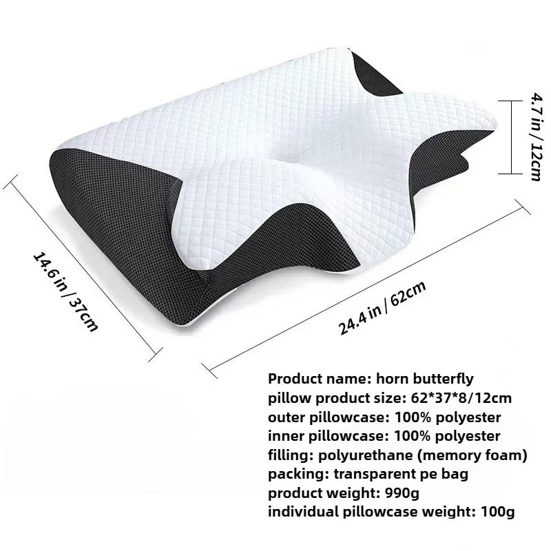 CompuClever Cuscino Memory Foam Triturato – Regolabile, Raffreddamento, Ipoallergenico, 50x76 Cm