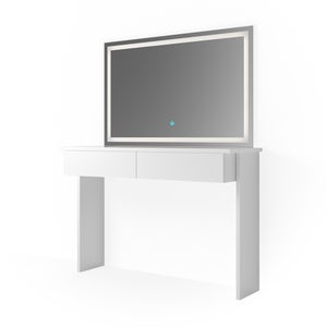 Toeletta Con Luce LED WOLTU - Specchio A Nuvola, 5 Cassetti, Bianco E Nero, Moderno - Foto 7