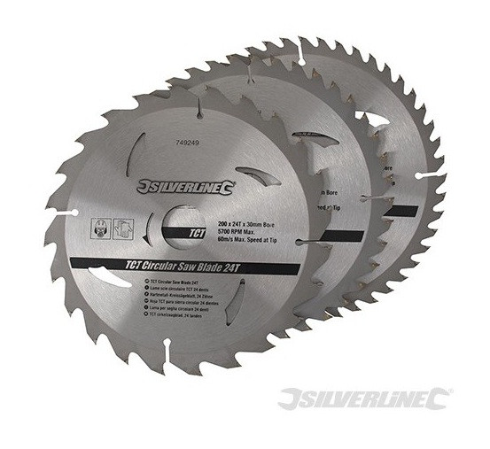 Lame 184mm 20 24 40 Denti 3 Lame Circolari TCT 184mm: Set Con 20, 24 E 40 Denti, Più Adattatore/ Anelli Per 185mm | Per Legno, Plastica, Laminato, PVC Lama TCT 184mm Con Adattatore 185mm - Foto 2