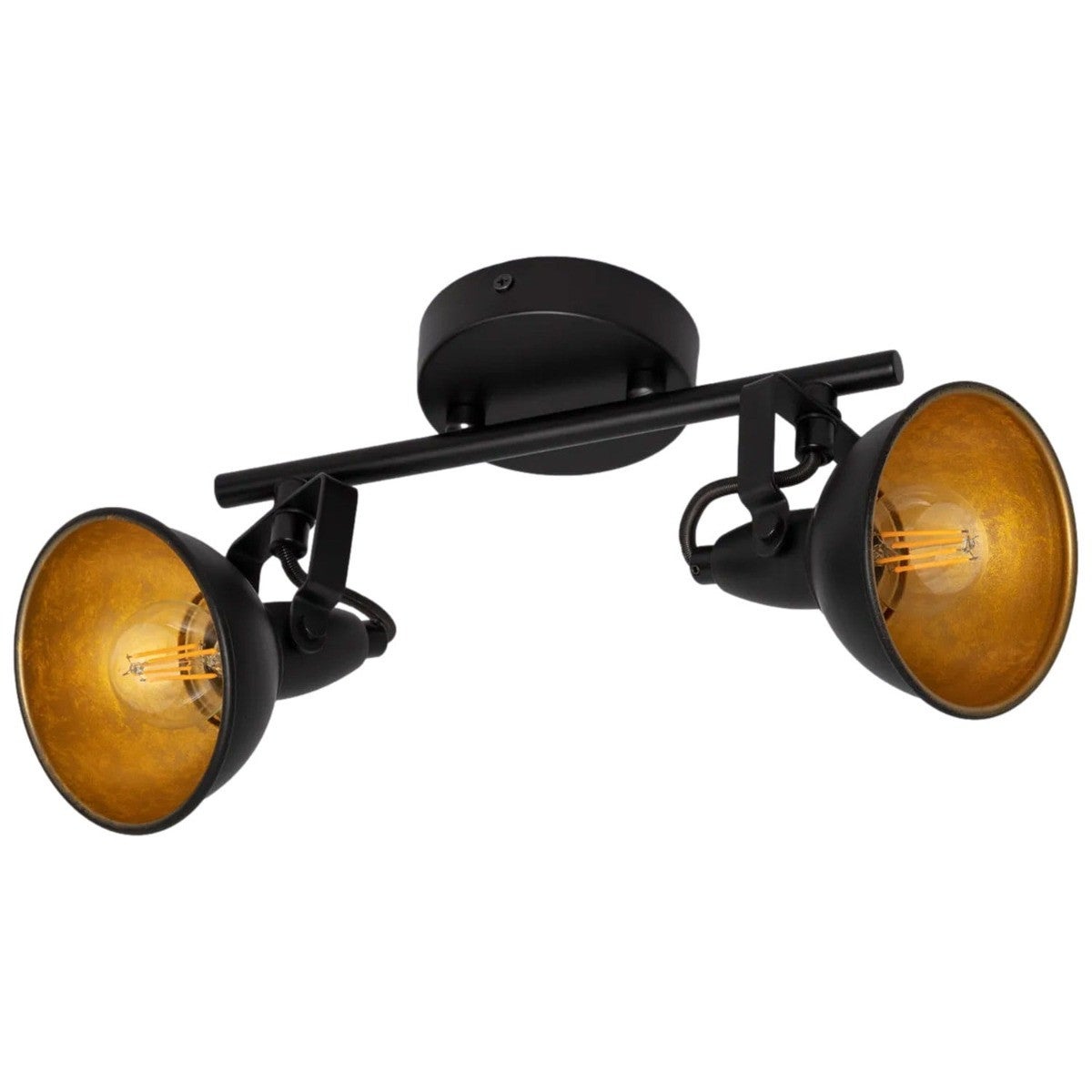 Lampa sufitowa wisząca Retro czarno-złota 2xE14x20W retro wym: 19 x 30 cm metal Abruzzo
