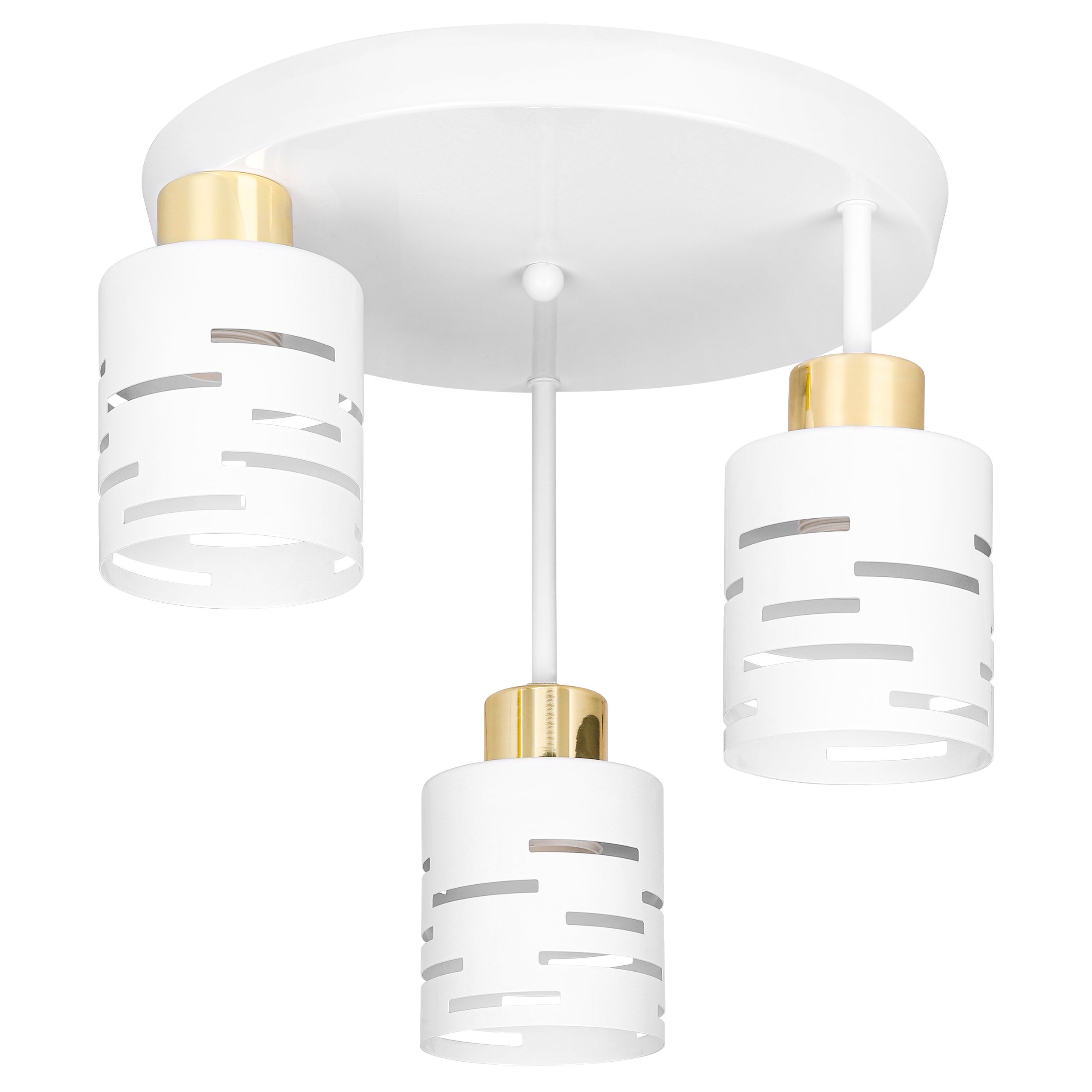 Lampa sufitowa 3x E27 LED Elen wisząca IP20 biała złota kinkiet żyrandol MasterLED