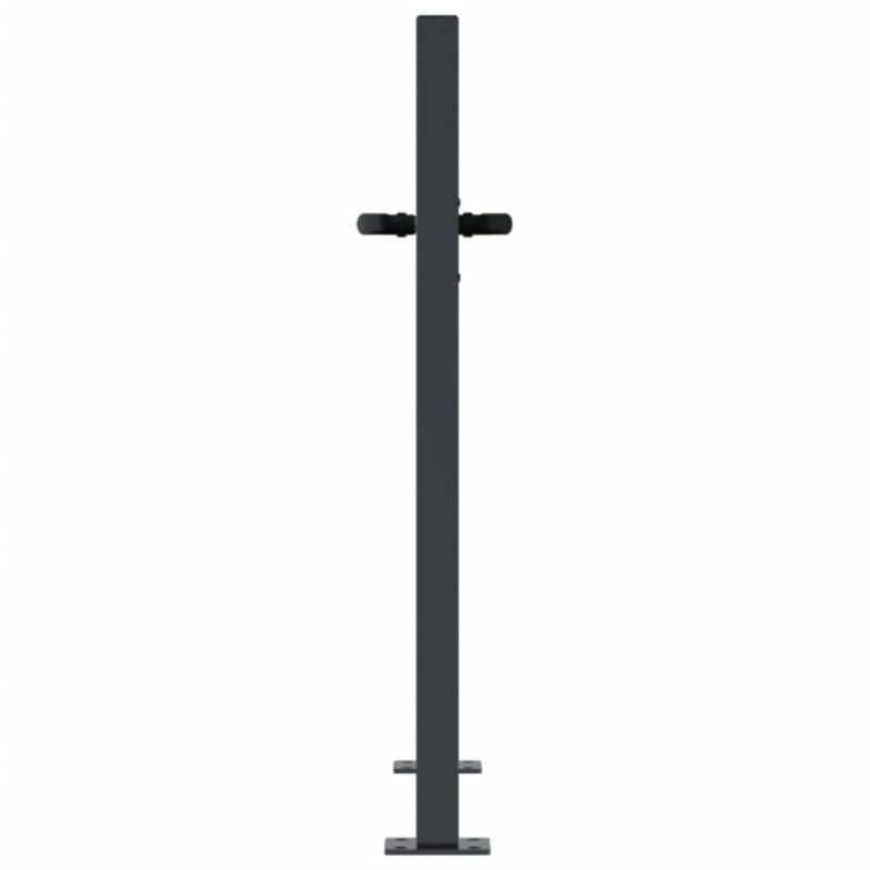 Portail de jardin anthracite 105x80 cm acier conception d arbre - 5